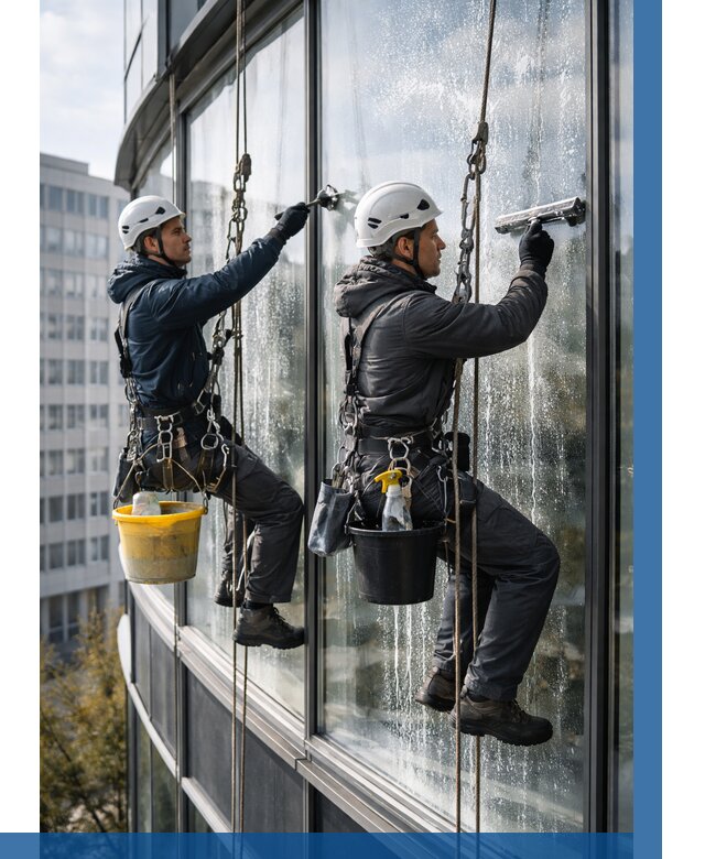 Мойка панорамных окон в Пушкине от 379 р. заказать у ВЫСОТНИК-Пшн