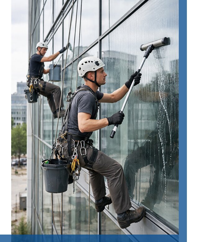 Мойка витражей альпинистами в Пушкине от 757 р. под ключ|ВЫСОТНИК-Пшн