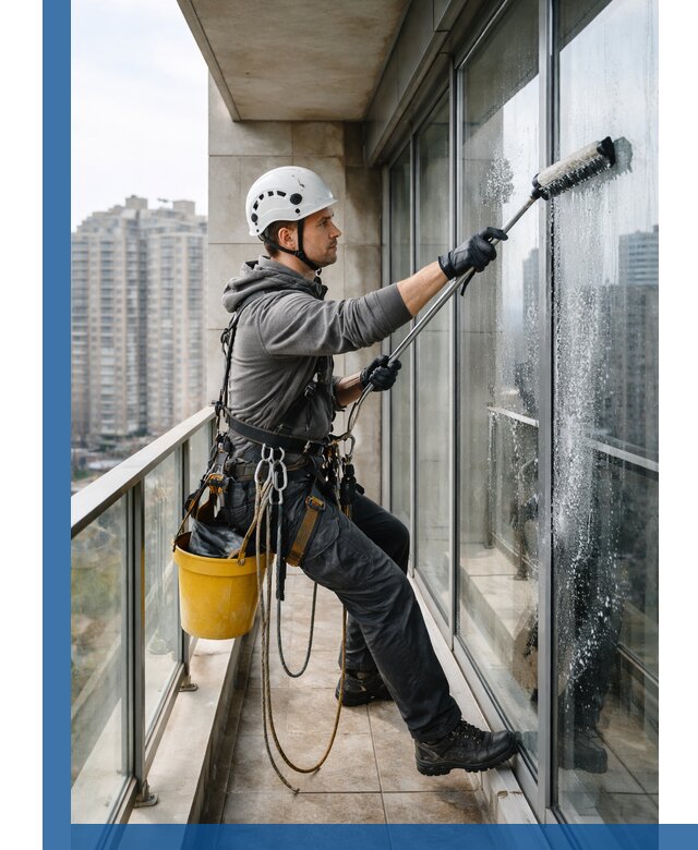 Профессиональная мойка балконного остекления в Пушкине