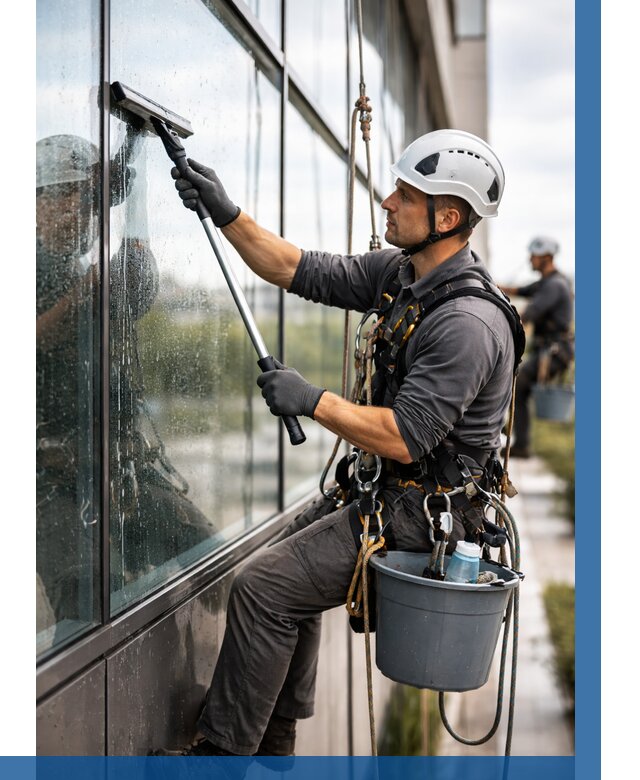 Мойка стеклянных фасадов в Пушкине от 216 р. | ВЫСОТНИК-Пшн