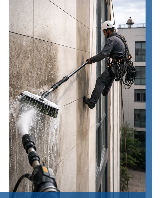 Мойка фасада из керамогранита в Пушкине от 325 р. | ВЫСОТНИК-Пшн