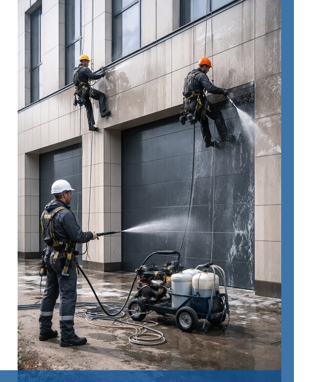 Послестроительная мойка фасада в Пушкине от 325 р. | ВЫСОТНИК-Пшн