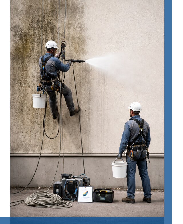 Очистка фасада от плесени в Пушкине от 325 р. | ВЫСОТНИК-Пшн