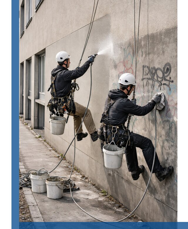 Антиграффити покрытие фасада с защитой от надписей в Пушкине