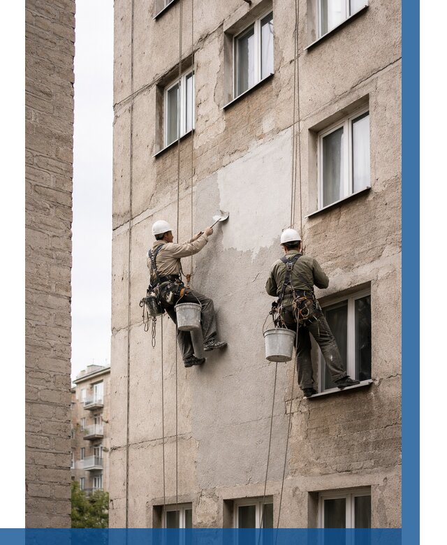 Косметический ремонт фасада в Пушкине от 1190 р. | ВЫСОТНИК-Пшн