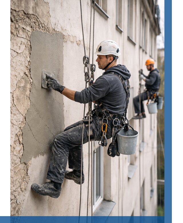 Восстановление штукатурки фасада в Пушкине от 1298 р. | ВЫСОТНИК-Пшн