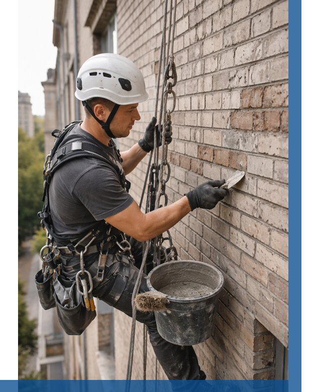 Ремонт кирпичной кладки фасада в Пушкине от 1947 р. | ВЫСОТНИК-Пшн