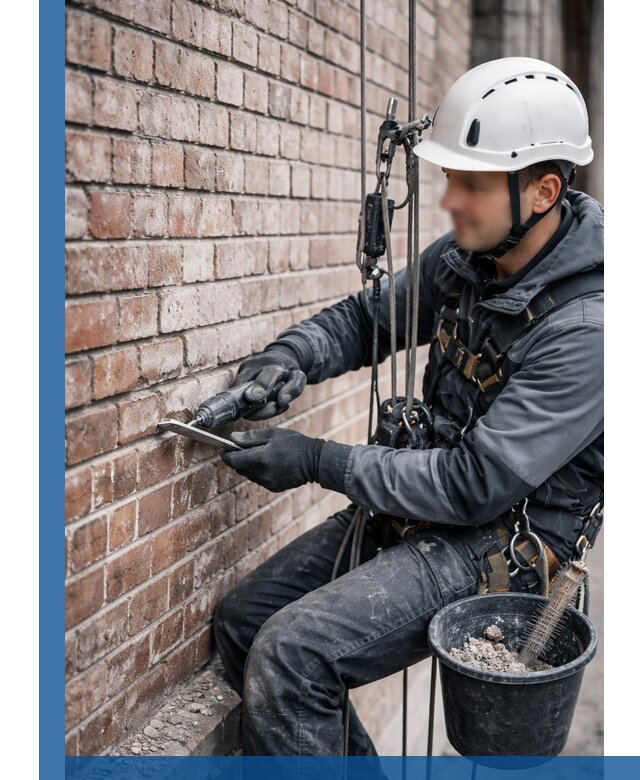 Расшивка кирпичных швов фасадов и стен, ремонт в Пушкине