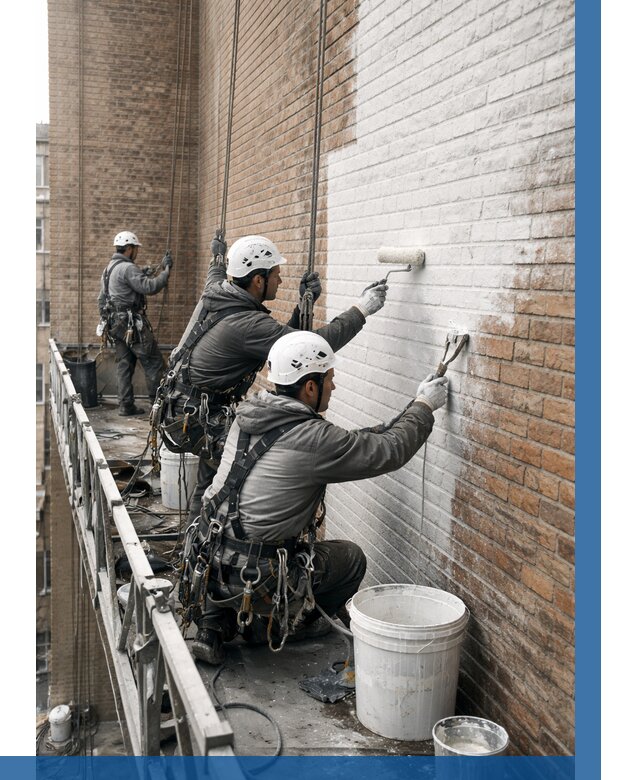 Покраска кирпичного фасада в Пушкине от 379 р. | ВЫСОТНИК-Пшн