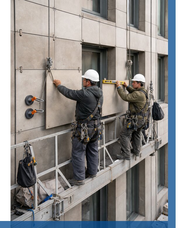 Монтаж керамогранита на фасад в Пушкине от 2704 р. | ВЫСОТНИК-Пшн