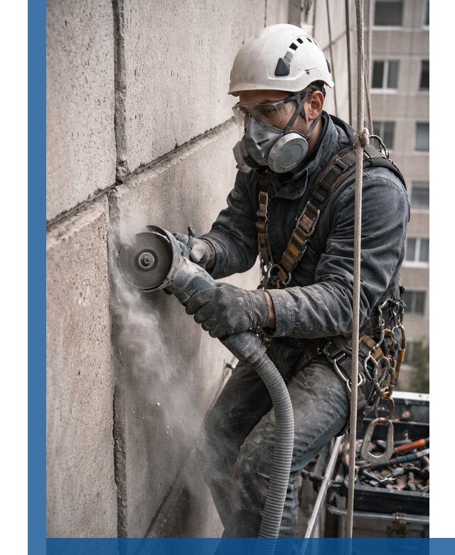 Штробление межпанельных швов в Пушкине качественно и быстро