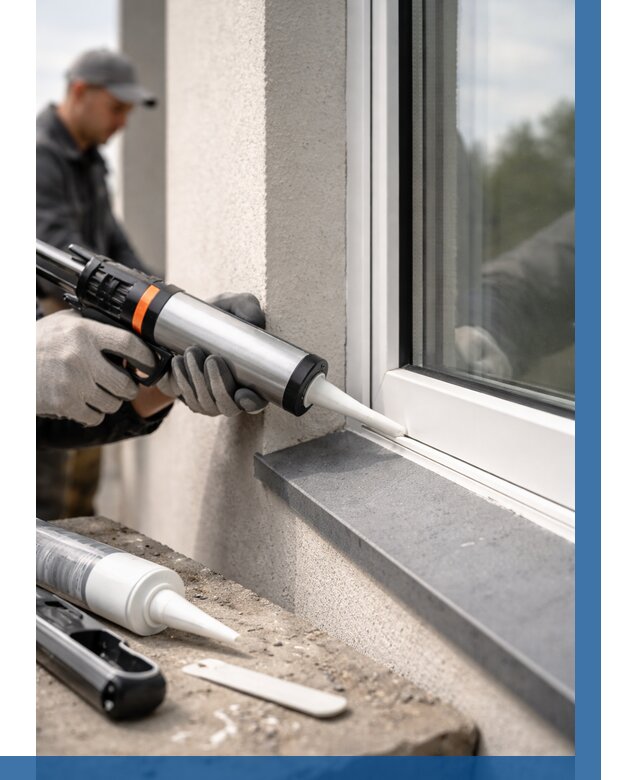 Герметизация монтажных швов окон в Пушкине от 703 р. | ВЫСОТНИК-Пшн