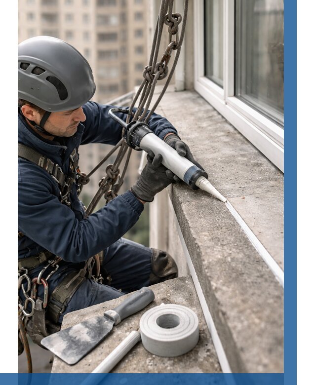 Герметизация балконного козырька в Пушкине от 4868 р. | ВЫСОТНИК-Пшн