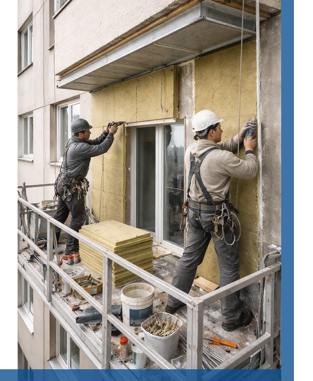 Утепление балкона снаружи в Пушкине от 1731 р. под ключ ВЫСОТНИК-Пшн