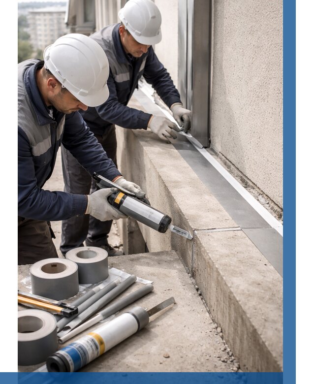 Герметизация примыкания балкона в Пушкине от 4868 р. | ВЫСОТНИК-Пшн