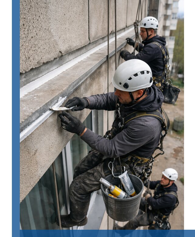 Герметизация примыкания балкона в Пушкине под ключ с гарантией