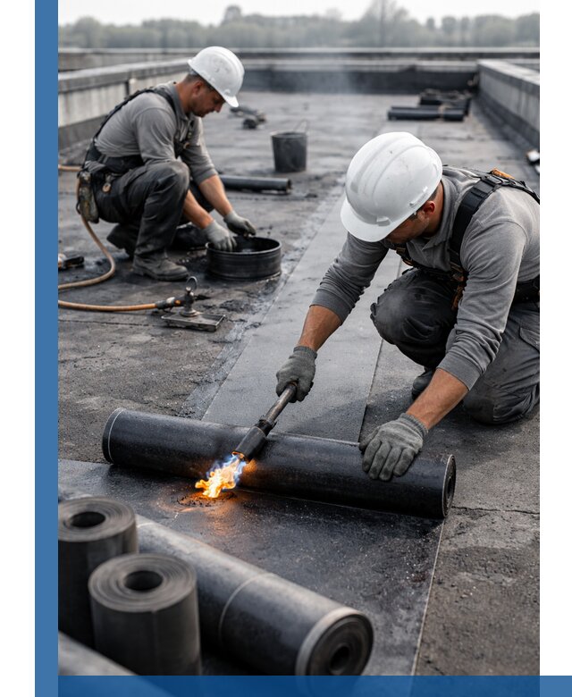 Ремонт рулонной кровли в Пушкине герметизация и восстановление