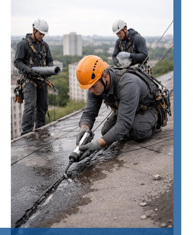 Устранение протечек кровли в Пушкине от 12980 р. | ВЫСОТНИК-Пшн