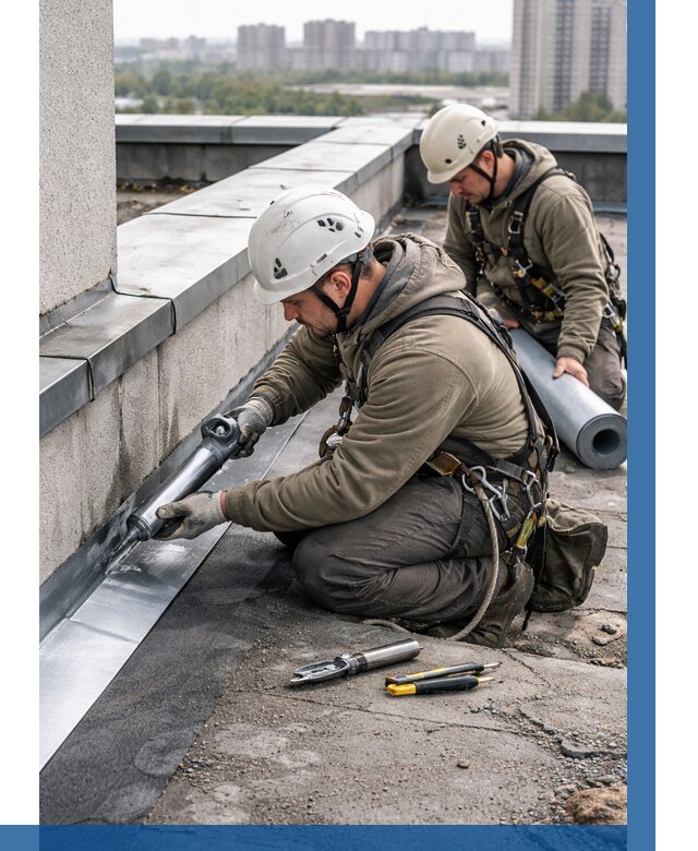 Ремонт кровельных примыканий в Пушкине от 1298 р. | ВЫСОТНИК-Пшн