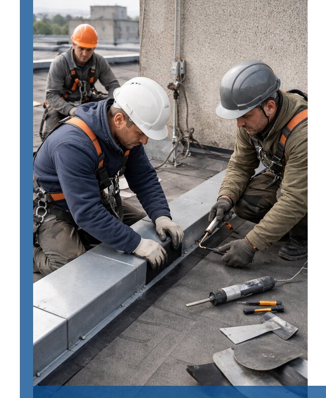 Ремонт кровельных примыканий в Пушкине профессионально