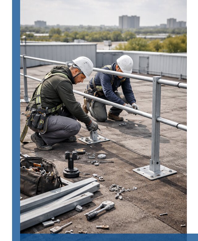 Монтаж кровельного ограждения в Пушкине под ключ с гарантией