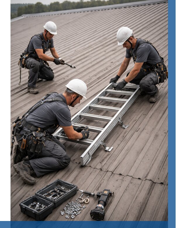 Монтаж кровельной лестницы в Пушкине от 4868 р. | ВЫСОТНИК-Пшн