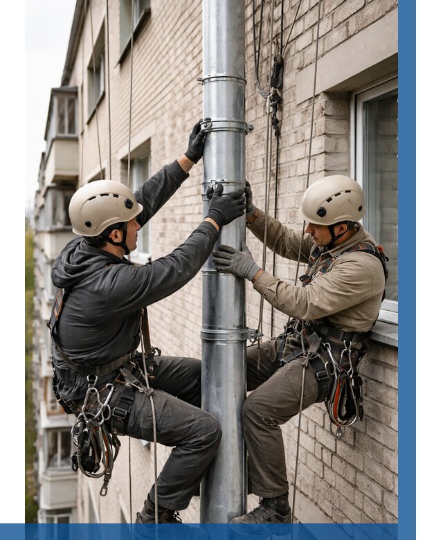 Замена водосточных труб в Пушкине от 7031 р. | ВЫСОТНИК-Пшн