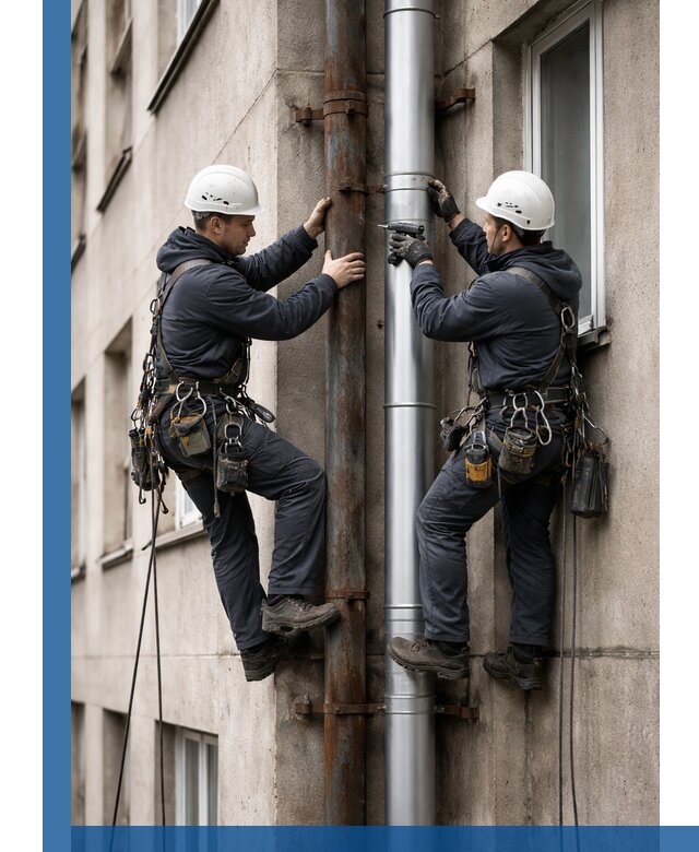 Замена водосточных труб в Пушкине: монтаж и демонтаж под ключ