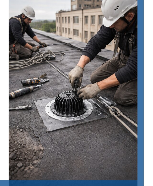 Установка водосточных воронок в Пушкине цена от 3786 р. | ВЫСОТНИК-Пшн