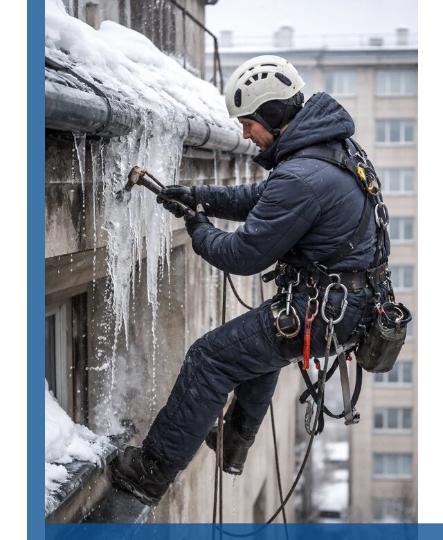 Удаление наледи и чистка водостоков в Пушкине оперативно и безопасно
