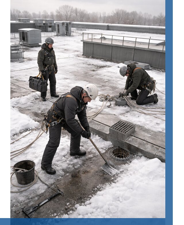 Абонентское обслуживание кровли зимой в Пушкине от 8654 р. | ВЫСОТНИК-Пшн