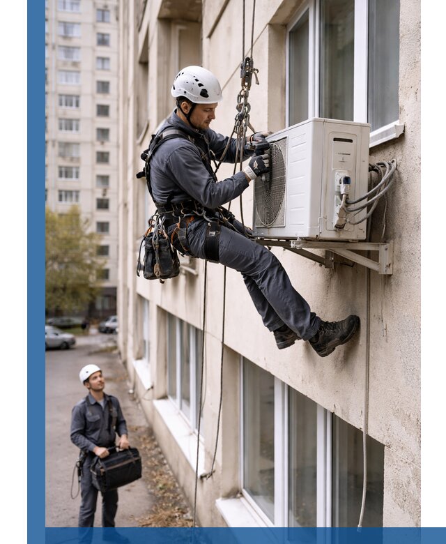 Демонтаж внешнего блока кондиционера в Пушкине профессионально