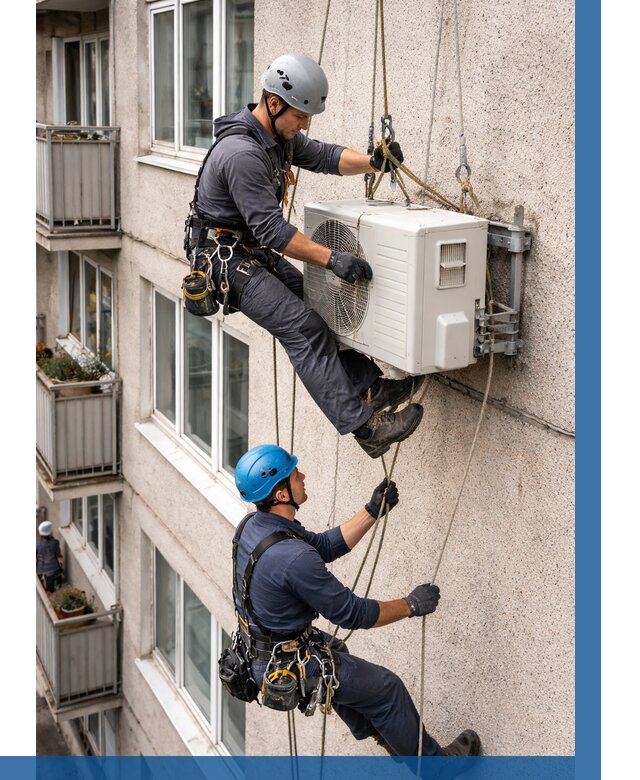 Перенос внешнего блока кондиционера в Пушкине от 9735 р.| ВЫСОТНИК-Пшн