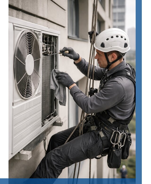 Обслуживание внешнего блока кондиционера в Пушкине от 2921 р.ВЫСОТНИК-Пшн