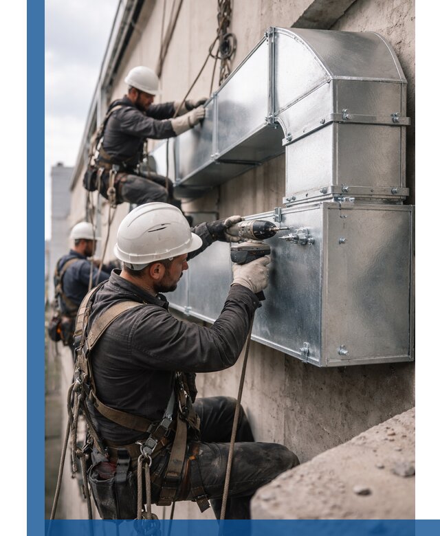 Профессиональный монтаж вентиляционных коробов в Пушкине под ключ