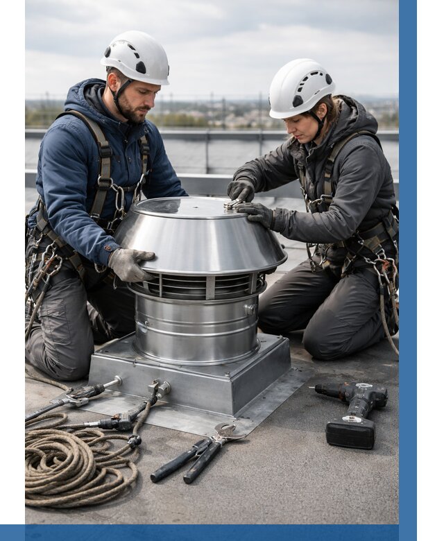 Установка дефлекторов на кровле в Пушкине от 4868 р. | ВЫСОТНИК-Пшн