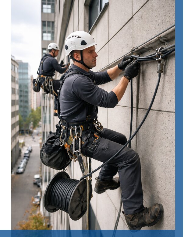 Прокладка кабеля по фасаду в Пушкине от 379 р. | ВЫСОТНИК-Пшн