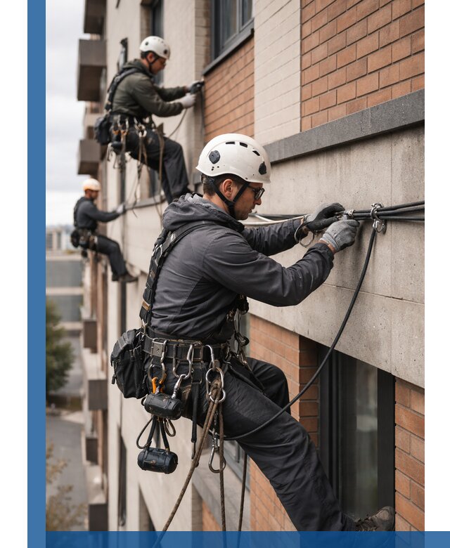 Крепление кабеля на фасаде монтаж и крепеж в Пушкине