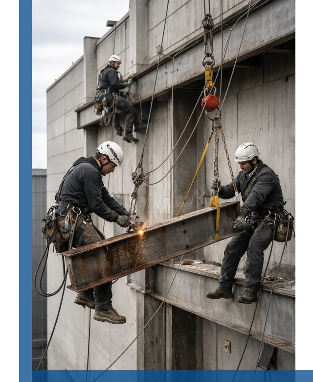 Демонтаж металлоконструкций на высоте в Пушкине под ключ