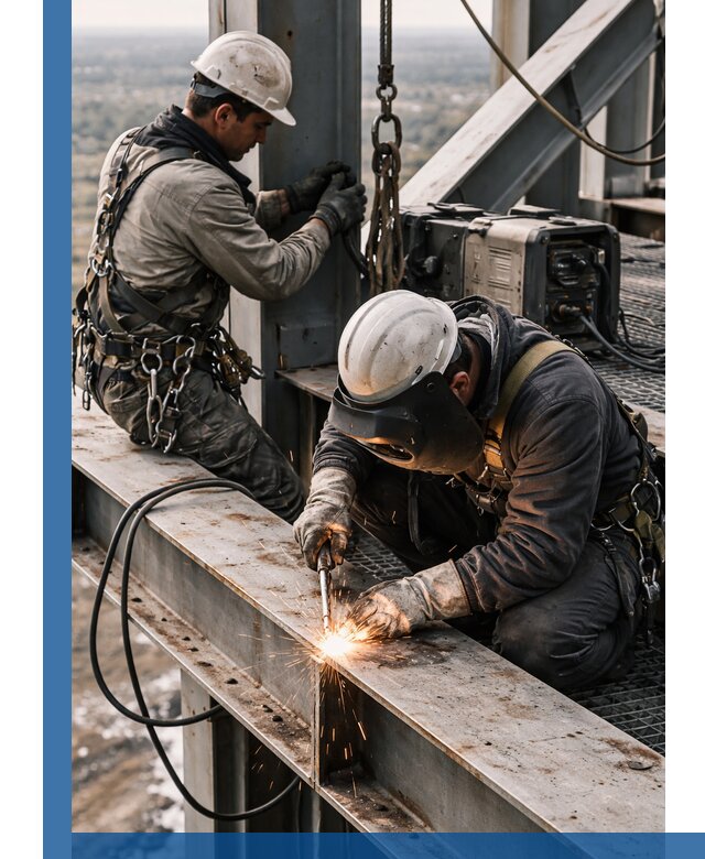 Высотные сварочные работы в Пушкине для промышленных объектов