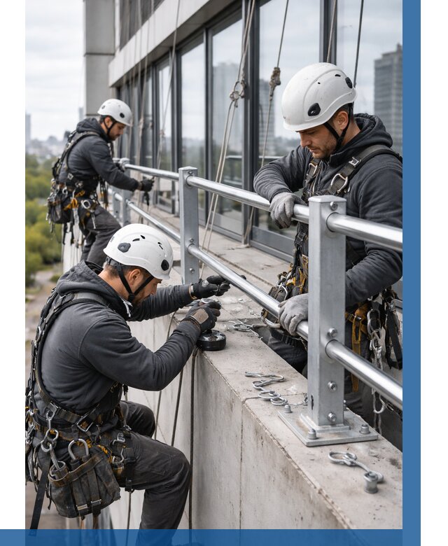 Монтаж ограждений на высоте в Пушкине, от 1298 р. | ВЫСОТНИК-Пшн