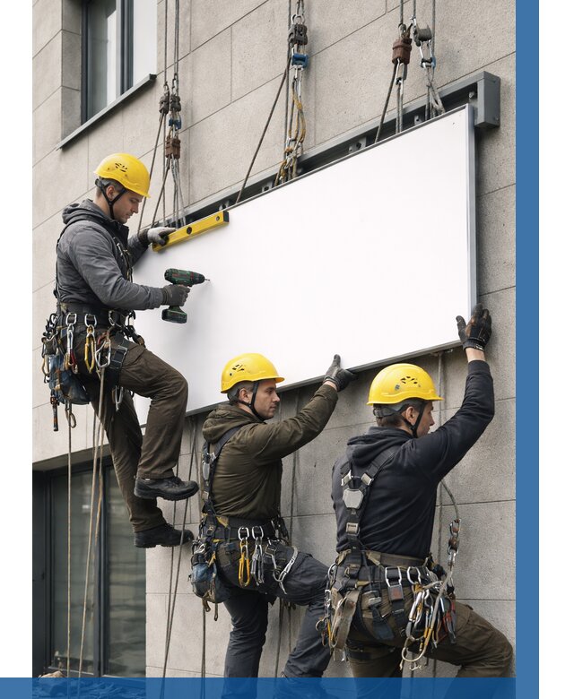 Монтаж рекламной вывески в Пушкине от 8654 р. | ВЫСОТНИК-Пшн