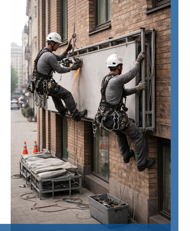 Демонтаж рекламной вывески в Пушкине от 7031 р. | ВЫСОТНИК-Пшн