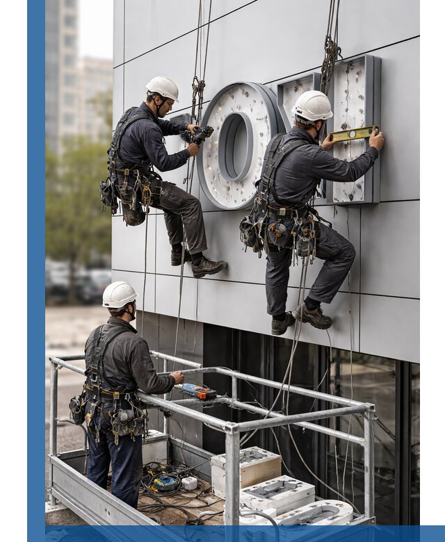 Профессиональный монтаж световых букв в Пушкине под ключ
