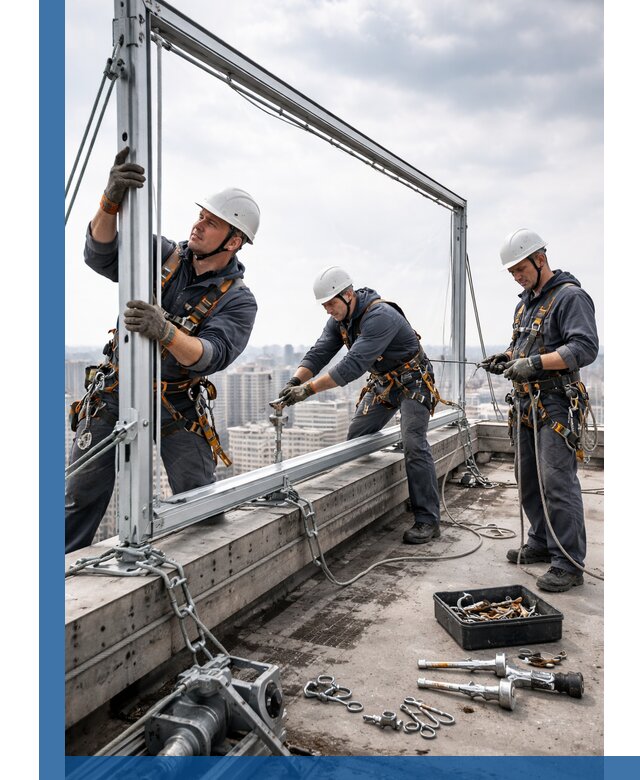 Монтаж крышных рекламных конструкций под ключ в Пушкине