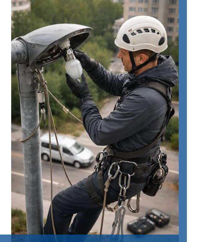 Замена ламп на высоте в Пушкине от 2704 р. | ВЫСОТНИК-Пшн