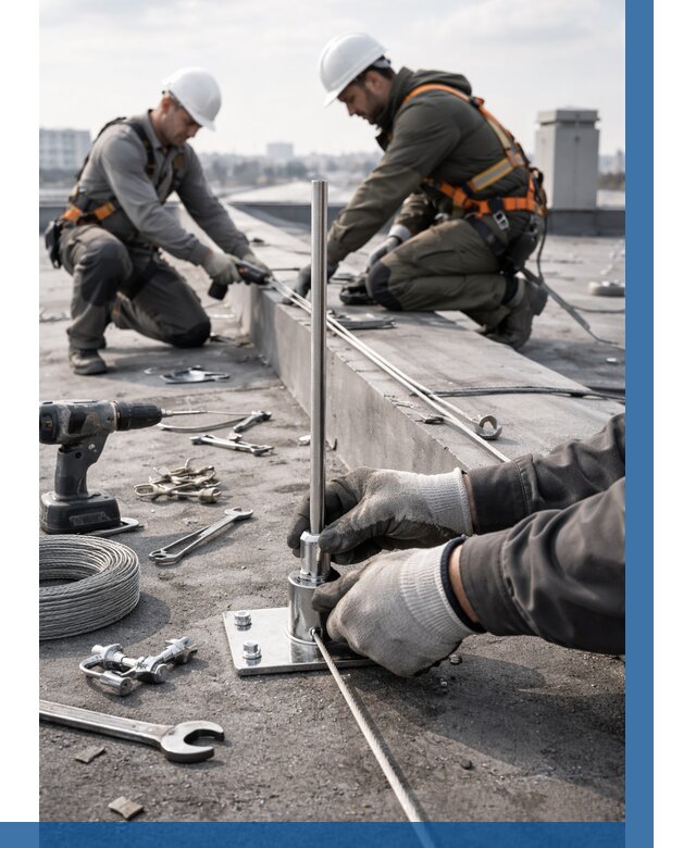 Монтаж молниезащиты на кровле в Пушкине цена от 27043 р. | ВЫСОТНИК-Пшн