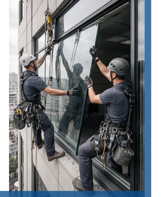 Замена стеклопакетов на высоте в Пушкине от 5949 р. | ВЫСОТНИК-Пшн