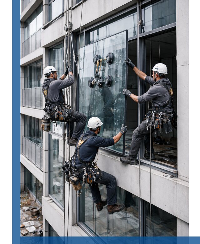 Фасадное остекление и монтаж витражей зданий в Пушкине под ключ