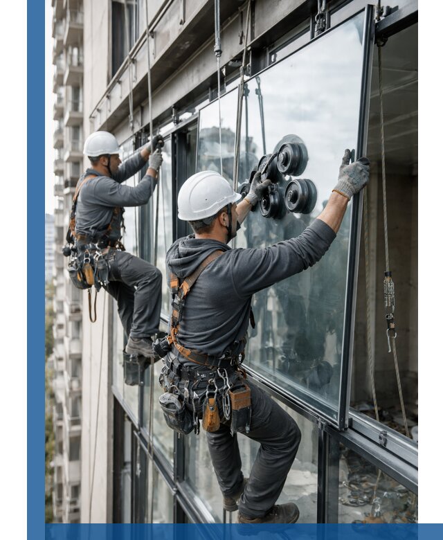 Витражное остекление фасадов и лоджий в Пушкине под ключ